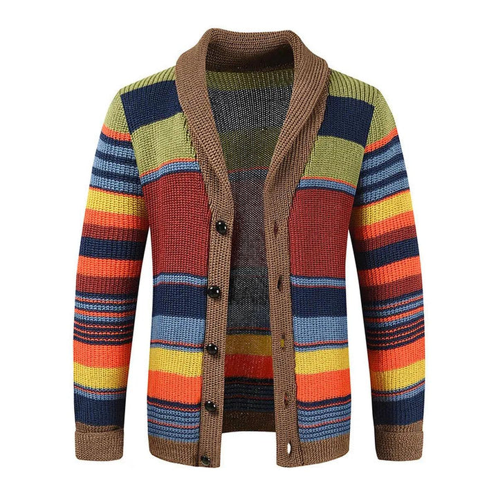 Mario | Stylische Strickjacke mit Blockmuster