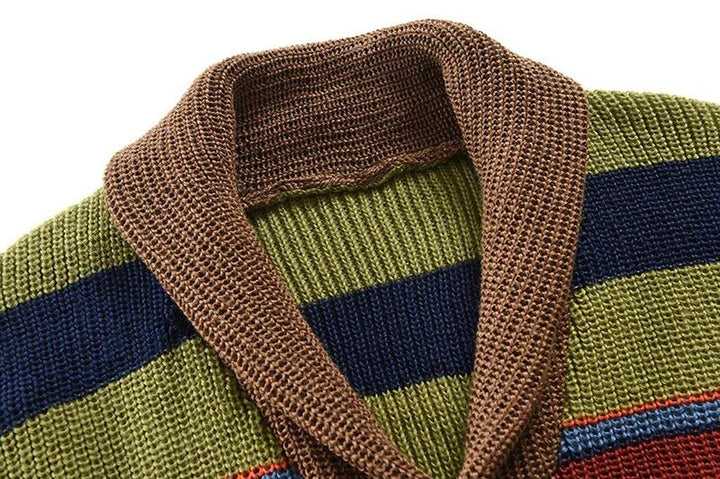 Mario | Stylische Strickjacke mit Blockmuster