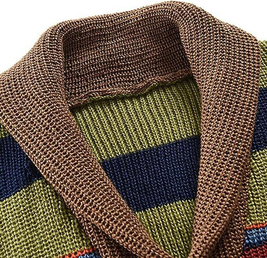 Mario | Stylische Strickjacke mit Blockmuster