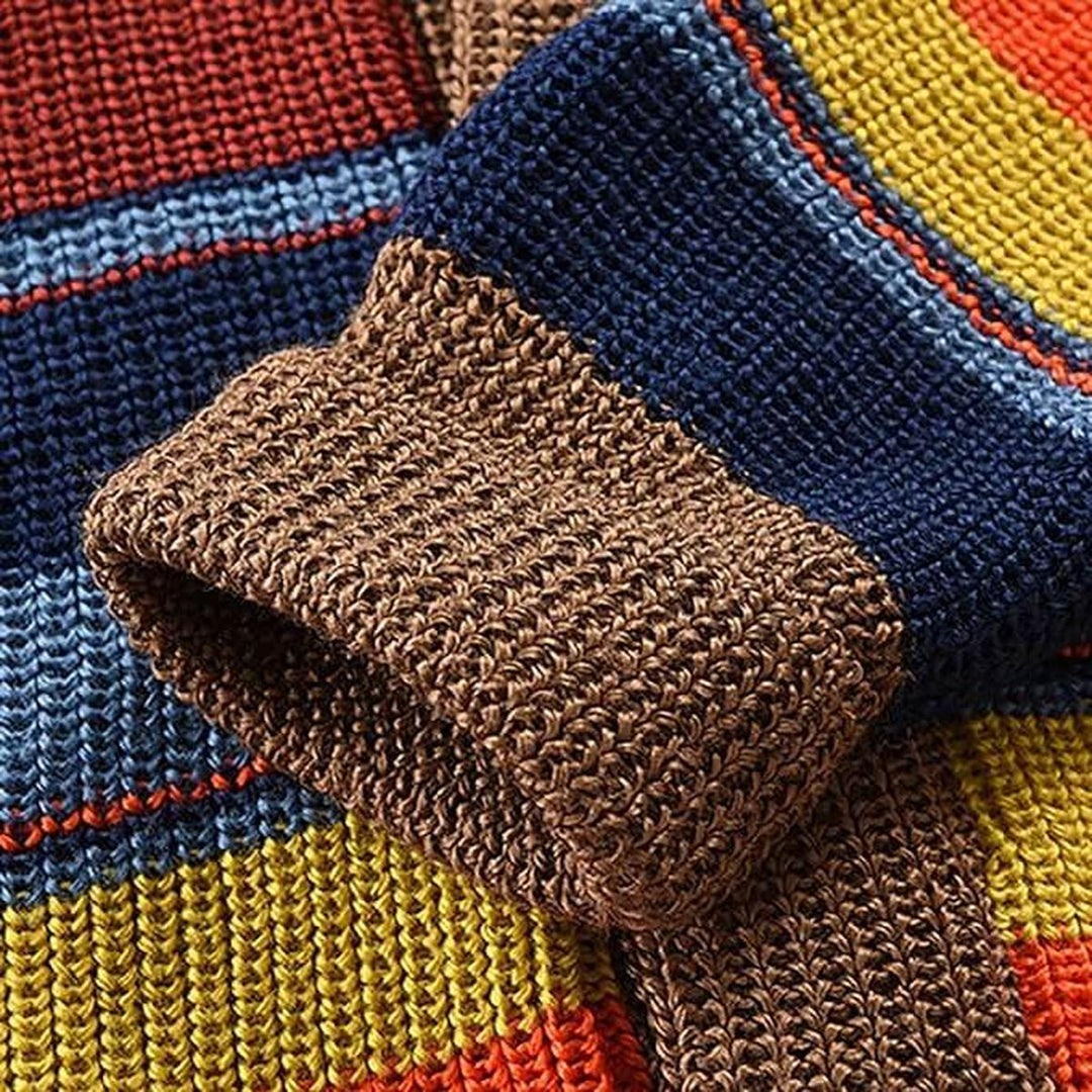 Mario | Stylische Strickjacke mit Blockmuster