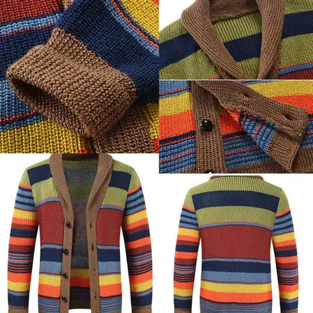 Mario | Stylische Strickjacke mit Blockmuster