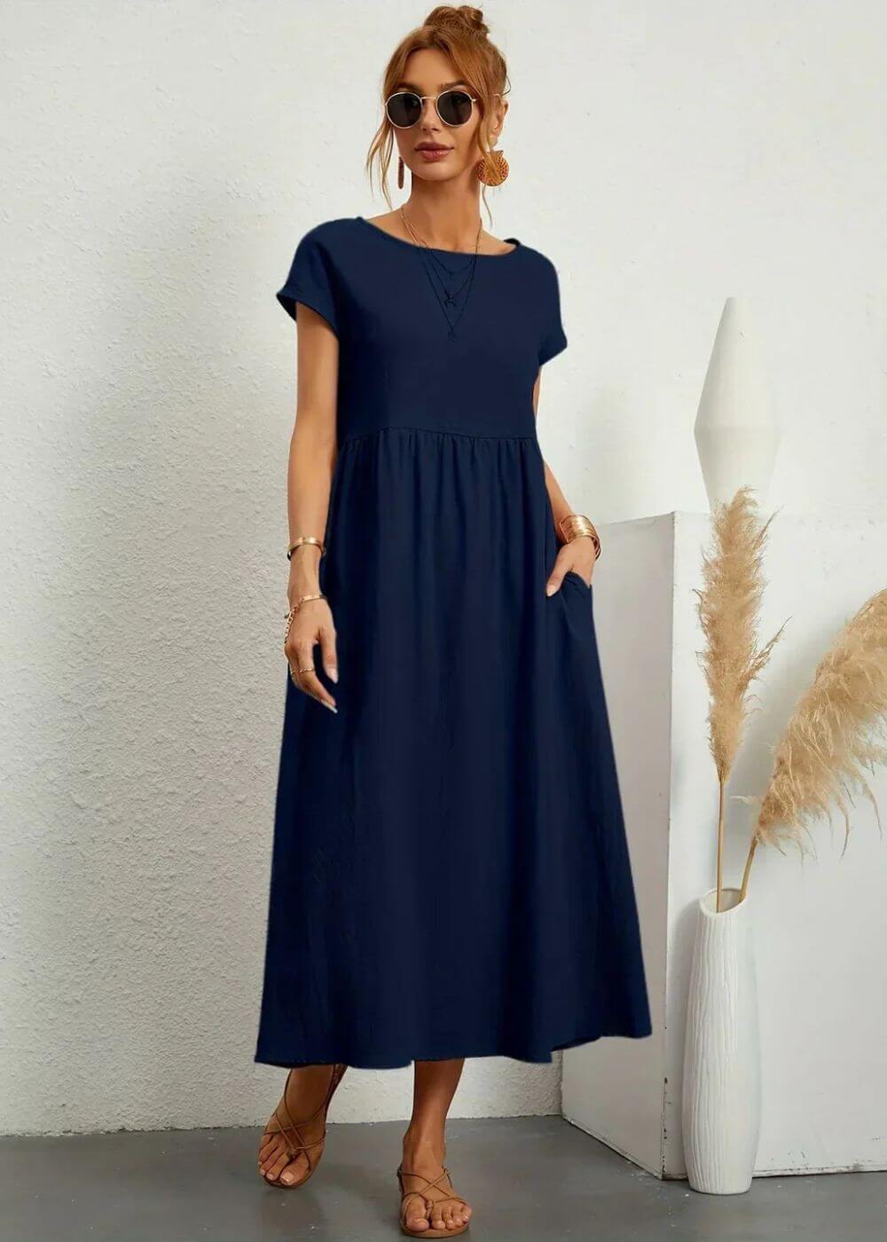 Melanie™ – Elegantes Sommerkleid mit Taschen