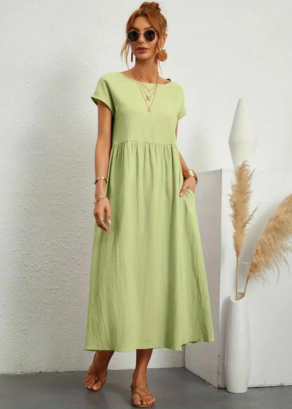 Melanie™ – Elegantes Sommerkleid mit Taschen