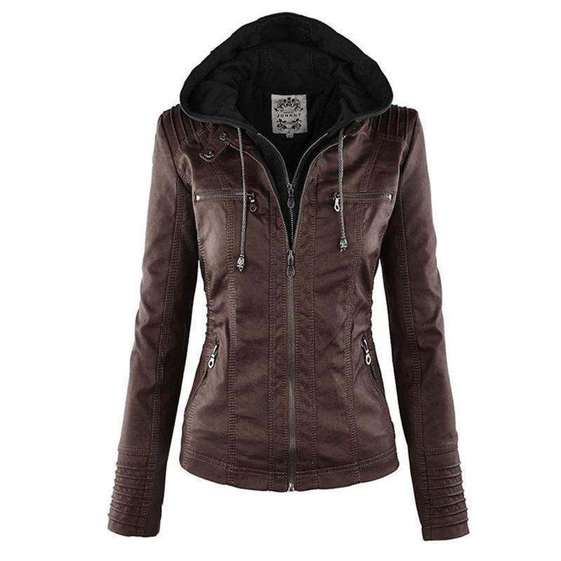 Lena | Moderne jacke mit Kapuze und Reißverschluss