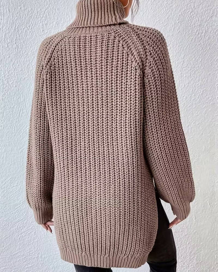 Nele™ – Bequemer Strickpullover mit Hohem Kragen