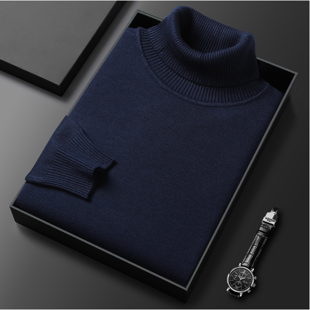 Simon | Rollkragenpullover Kaschmir-Baumwoll-Mix, Eleganter Stil