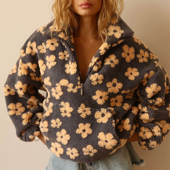 Rosa™ – Florale Winterjacke mit Fleece