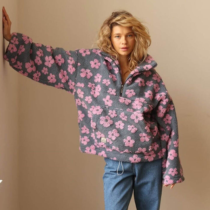 Rosa™ – Florale Winterjacke mit Fleece