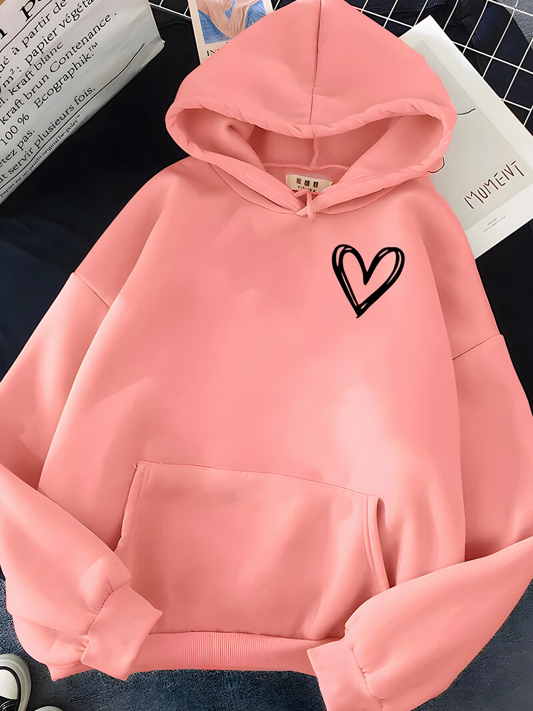 Heidi-Mode | Kapuzenpullover Mit Herzdruck Für Frauen Saylor