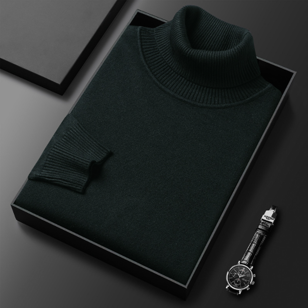 Simon | Rollkragenpullover Kaschmir-Baumwoll-Mix, Eleganter Stil