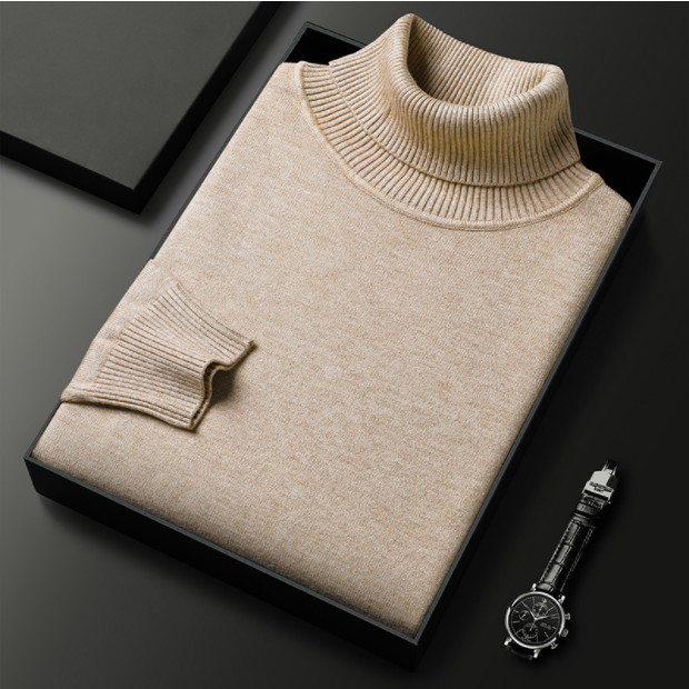 Simon | Rollkragenpullover Kaschmir-Baumwoll-Mix, Eleganter Stil