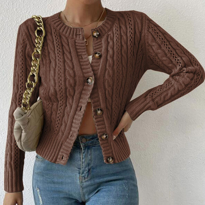 Sabrina | Lange Strickjacke mit Knöpfen und langen Ärmeln