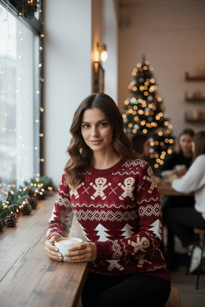 Stefanie | Festliche Pullover mit Jacquardmuster