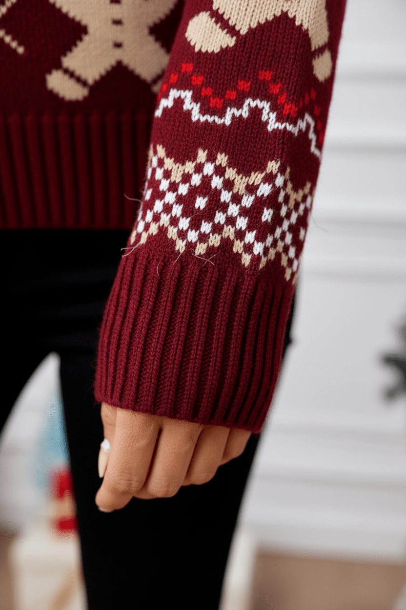 Stefanie | Festliche Pullover mit Jacquardmuster