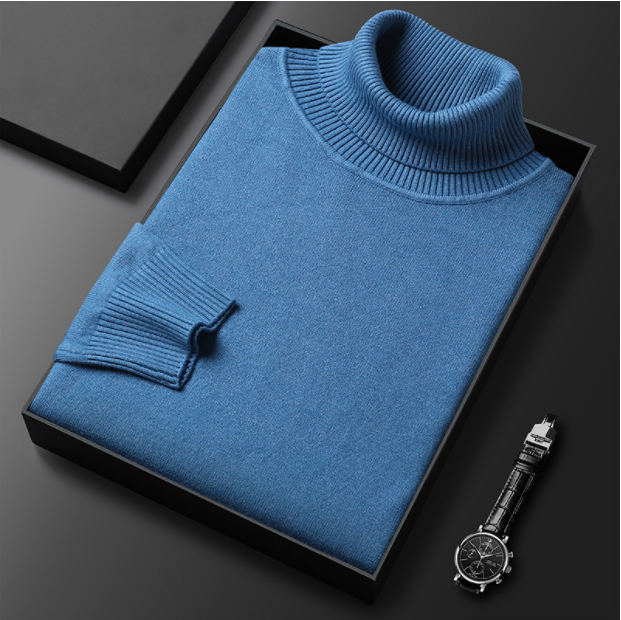 Simon | Rollkragenpullover Kaschmir-Baumwoll-Mix, Eleganter Stil