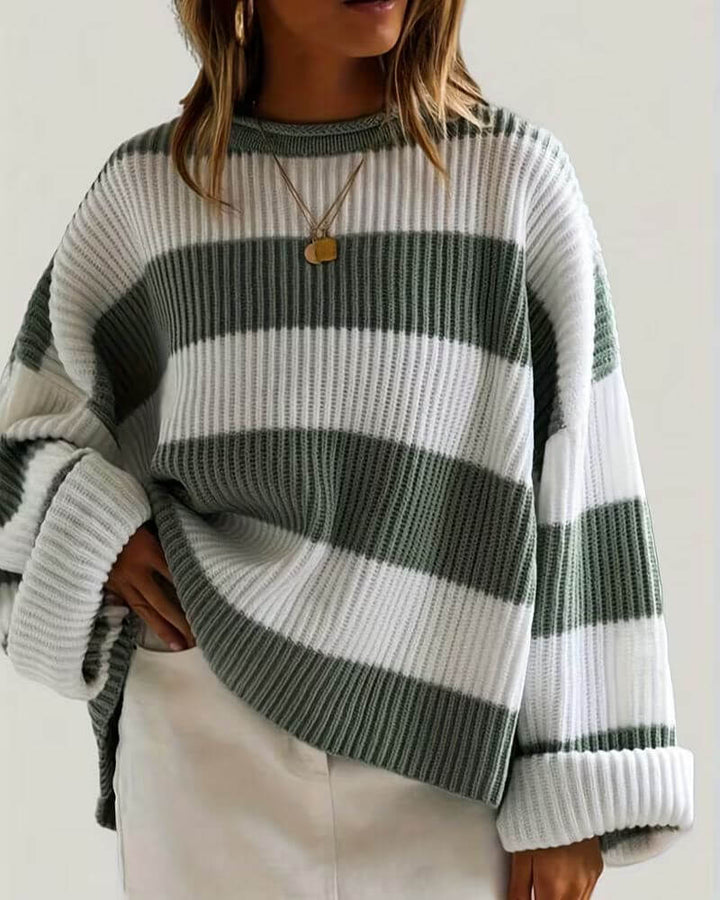 Tessa™- Loose Fit Gestreifter Pullover