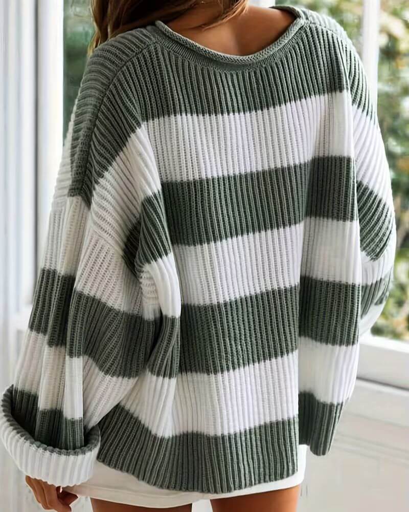 Tessa™- Loose Fit Gestreifter Pullover