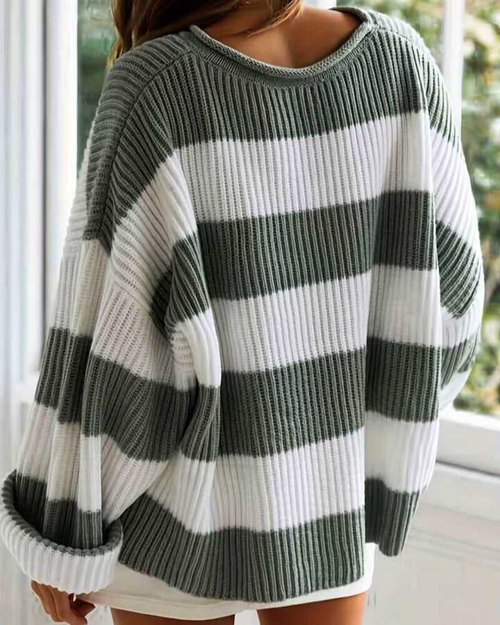Tessa™- Loose Fit Gestreifter Pullover