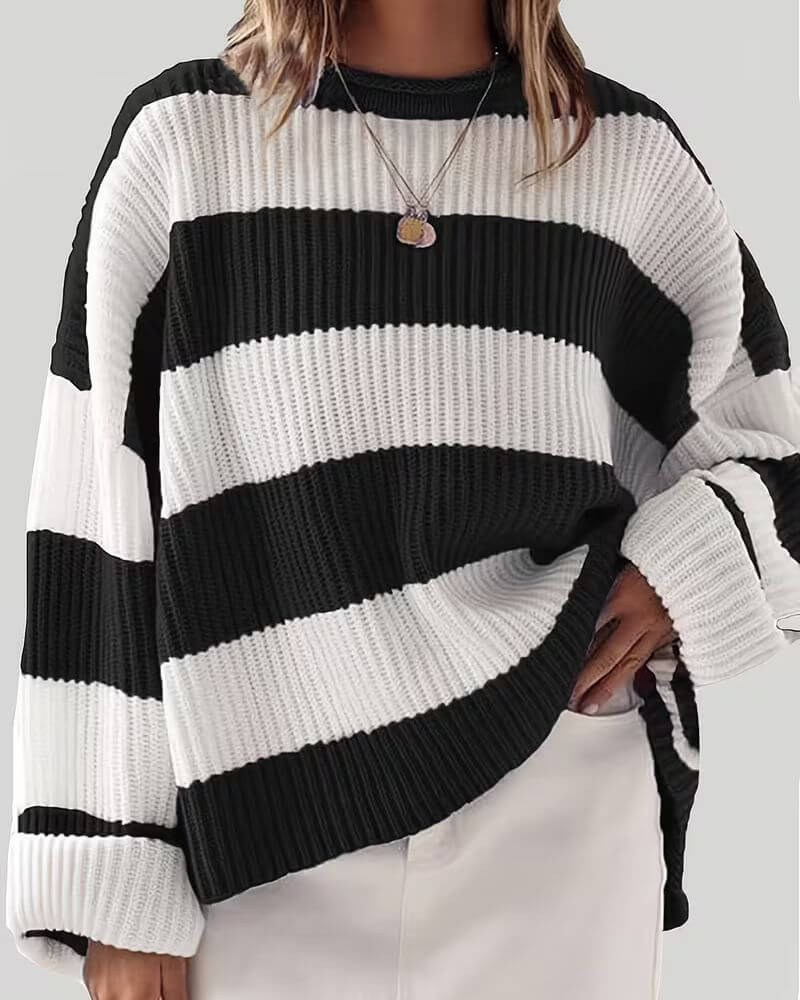 Tessa™- Loose Fit Gestreifter Pullover