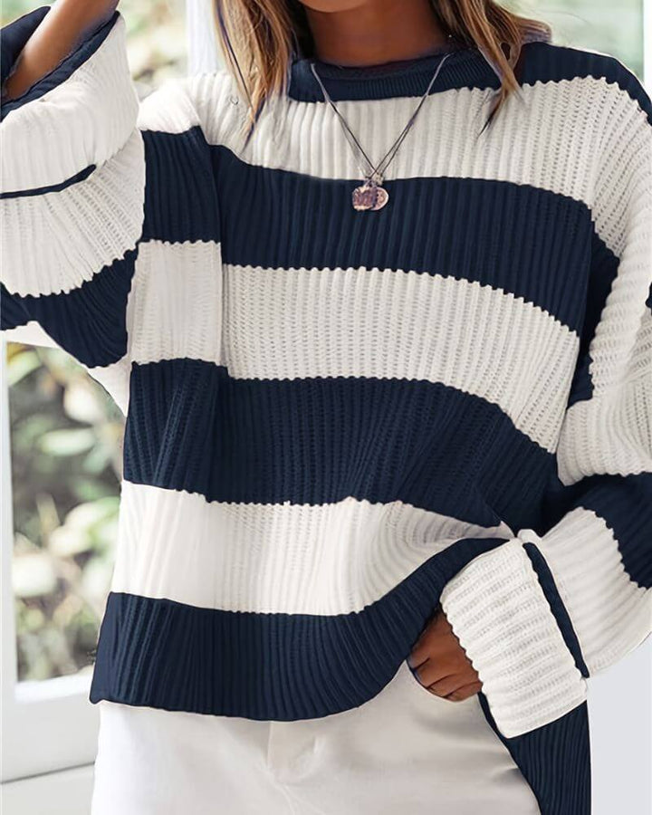 Tessa™- Loose Fit Gestreifter Pullover