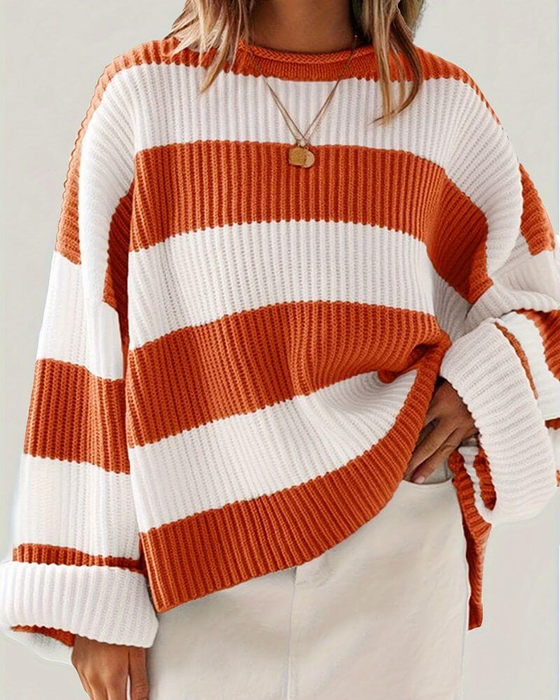 Tessa™- Loose Fit Gestreifter Pullover