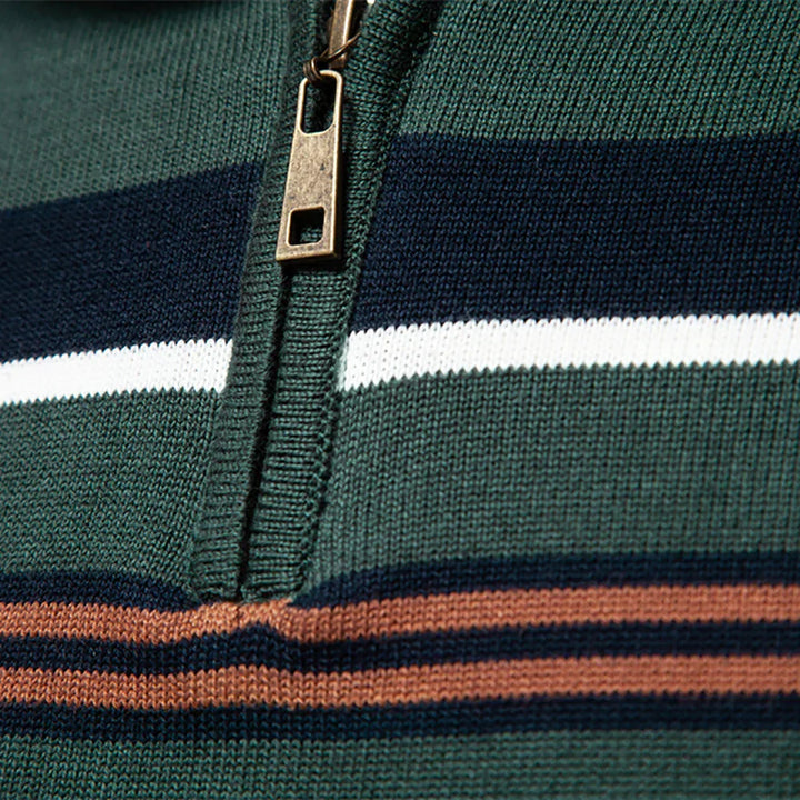 Moderner Herren Reißverschluss-Strickpullover