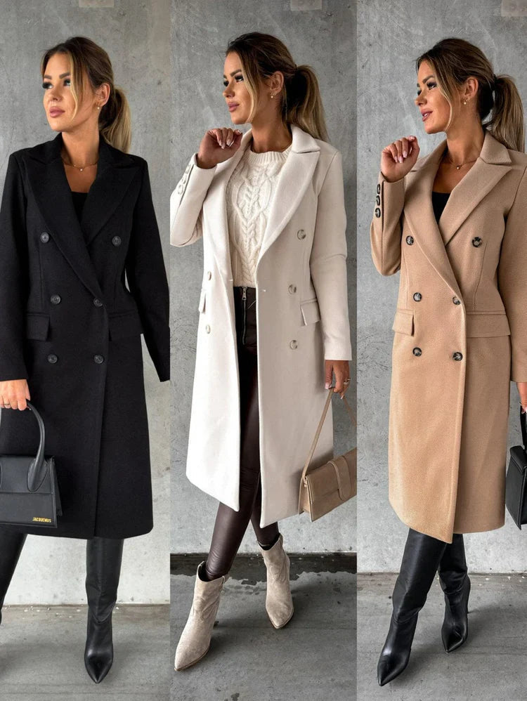 Valentina | Bequemer langer Herbst Wintermantel