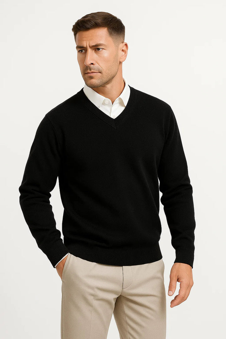 Tom | Kaschmir V Ausschnitt Slim Fit Pullover