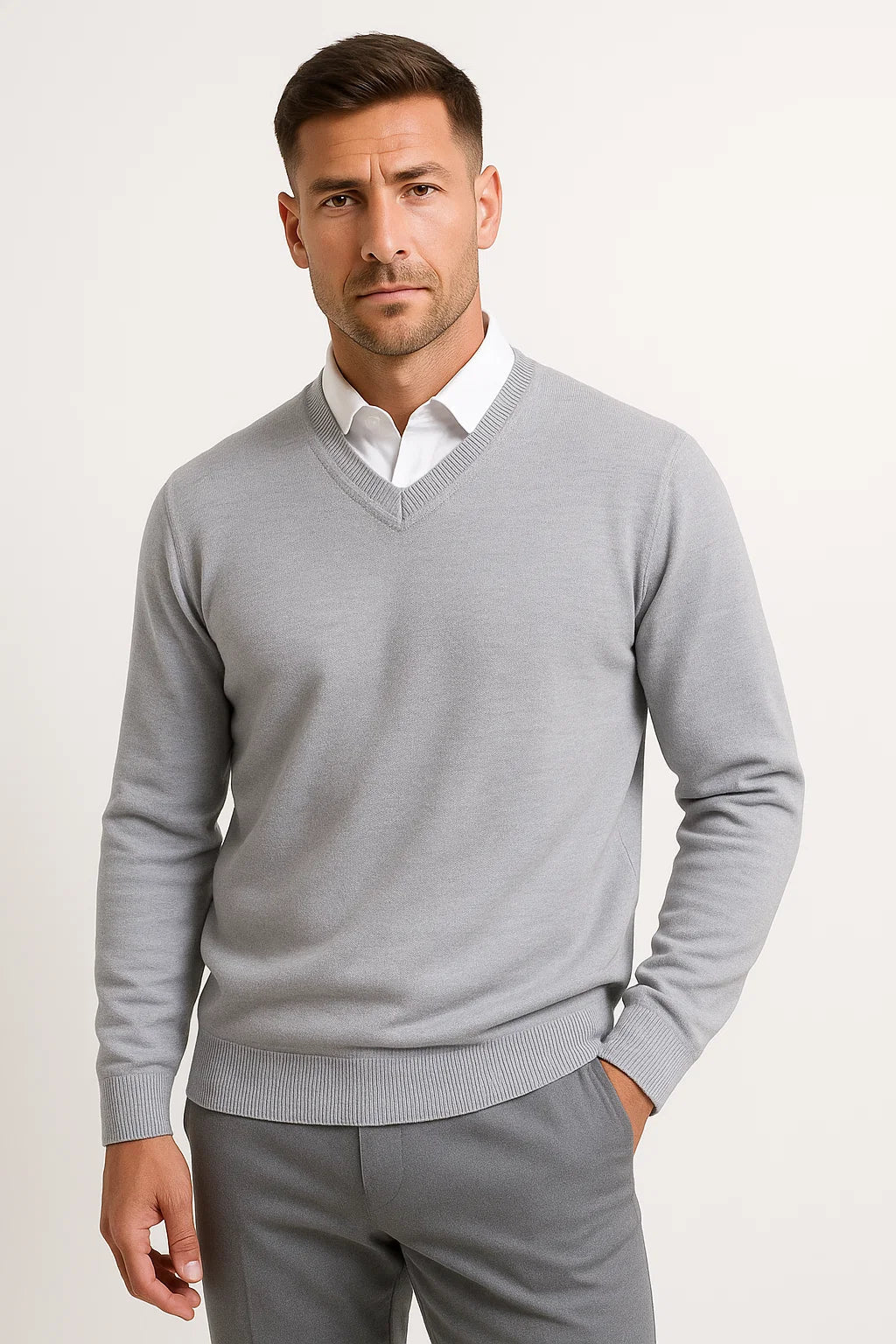 Tom | Kaschmir V Ausschnitt Slim Fit Pullover