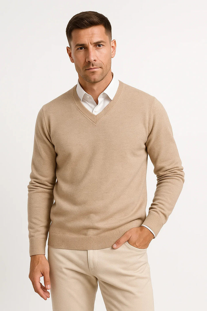 Tom | Kaschmir V Ausschnitt Slim Fit Pullover