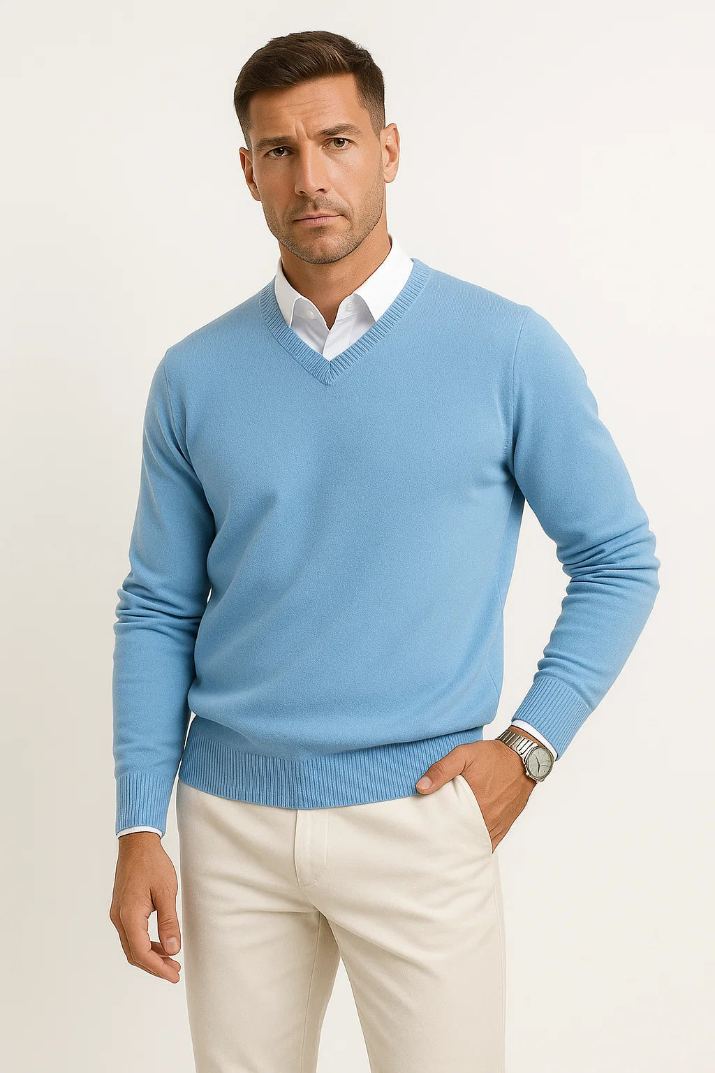 Tom | Kaschmir V Ausschnitt Slim Fit Pullover