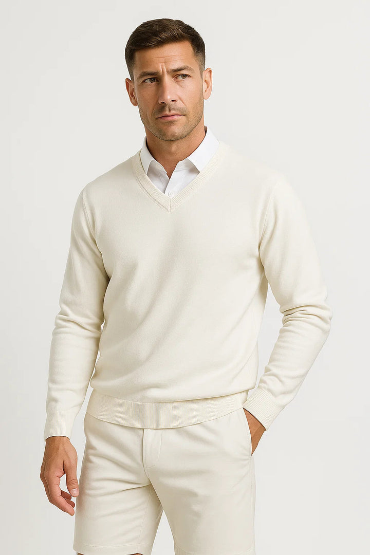 Tom | Kaschmir V Ausschnitt Slim Fit Pullover