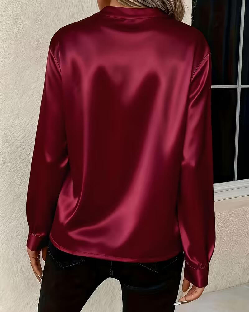 Victoria™ – Elegantes langärmliges V-Ausschnitt-Top