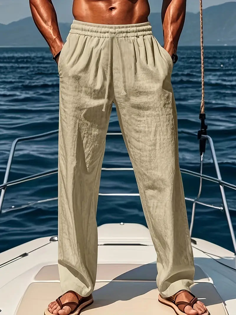 Peter | Leinenhose Luftige, Weite Passform für Sommermode