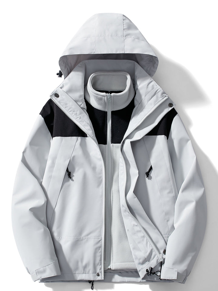 Heidi-Mode | 3-in-1 Fleece-Winterjacke mit Kapuze für Damen