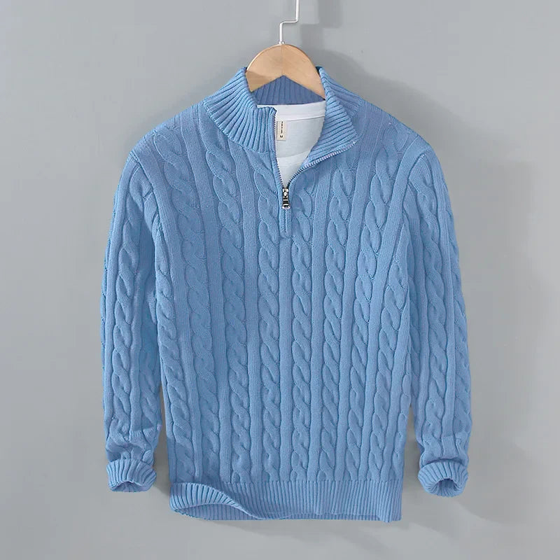 Mathias | Stylischer Pullover mit Halbreißverschluss