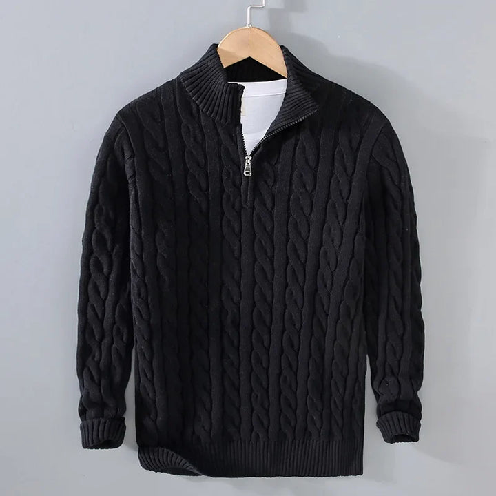 Mathias | Stylischer Pullover mit Halbreißverschluss