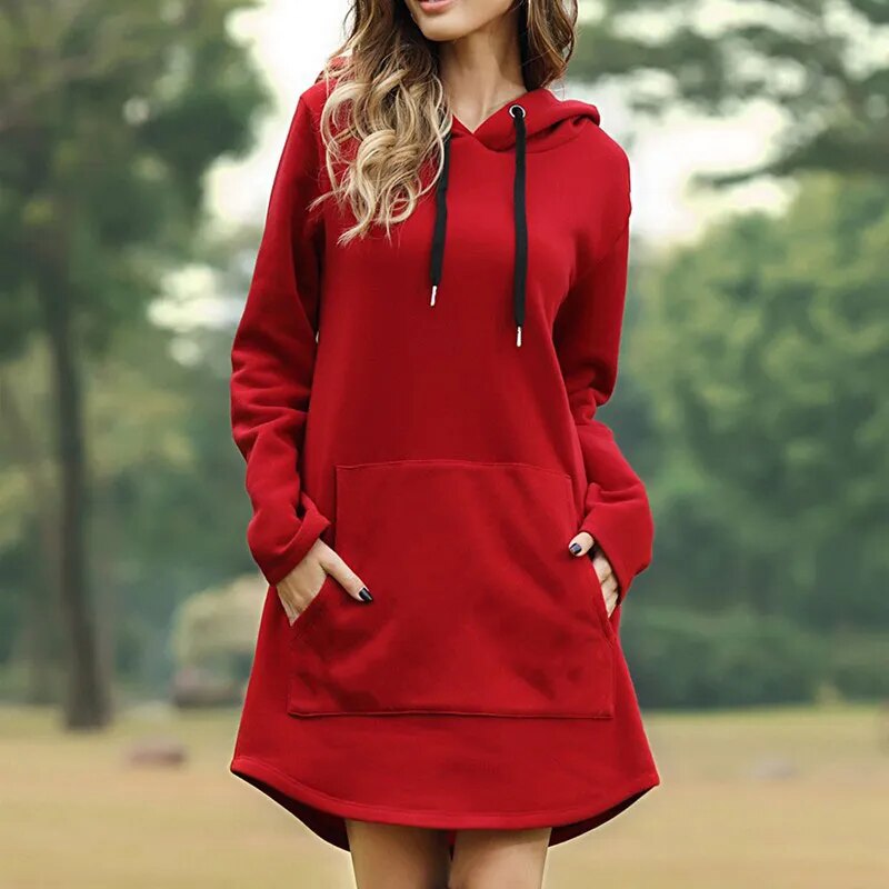 Heidi-Mode | Gemütliches Hoodie-Kleid für Damen