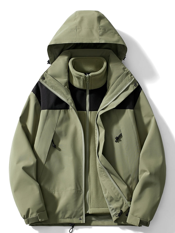 Heidi-Mode | 3-in-1 Fleece-Winterjacke mit Kapuze für Damen