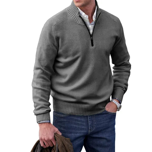 Bastian | Pullover aus Kaschmir mit Reißverschluss