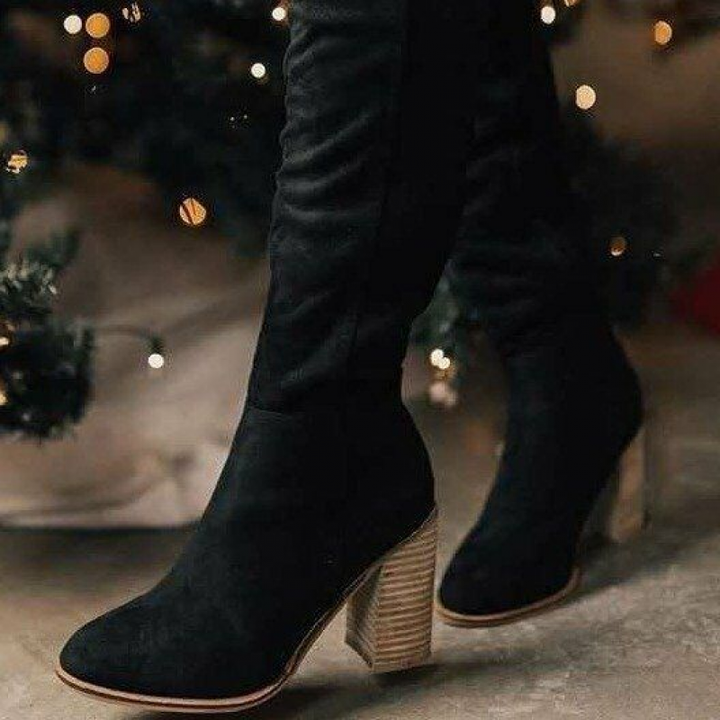 Heidi - Hochwertige Stiefel aus weichem mit Absatz